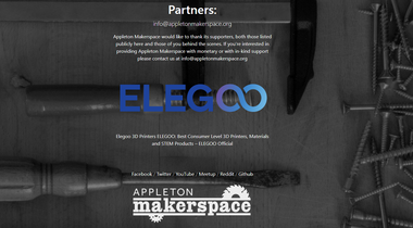 ELEGOO Established Sponsorship with Appleton Makerspace to increase 3D Printing capabilities