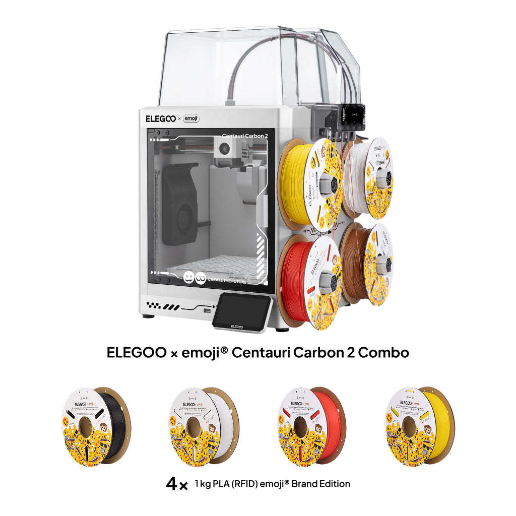 ELEGOO × emoji® Centauri Carbon 2 Combo + 4 kg PLA (RFID) emoji® Brand Edition