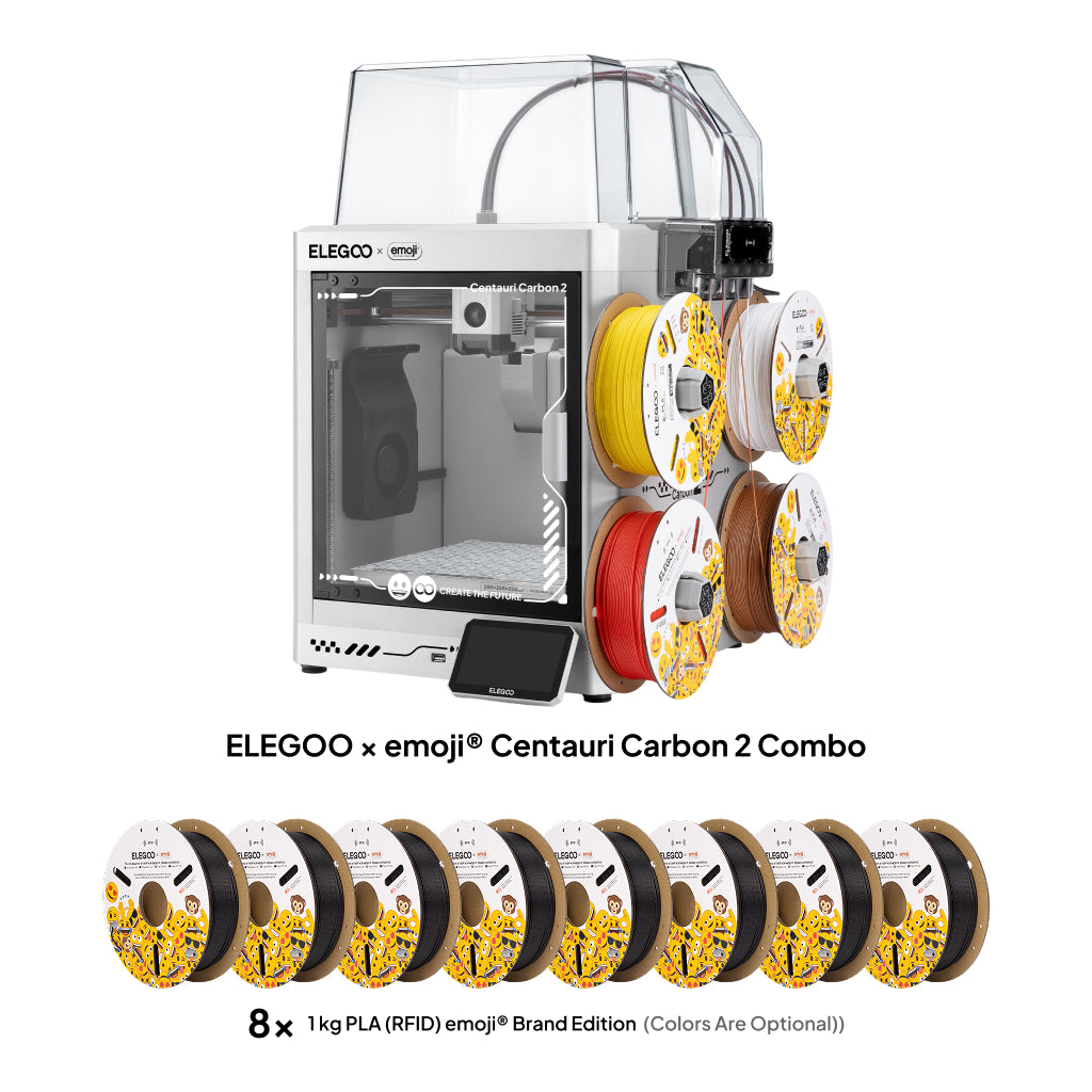 ELEGOO × emoji® Centauri Carbon 2 Combo + 8 kg PLA (RFID) emoji® Brand Edition