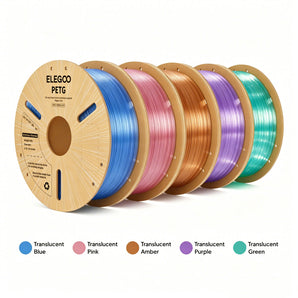 5‑Colour Mixed PETG Translucent Filament Clearance Bundle