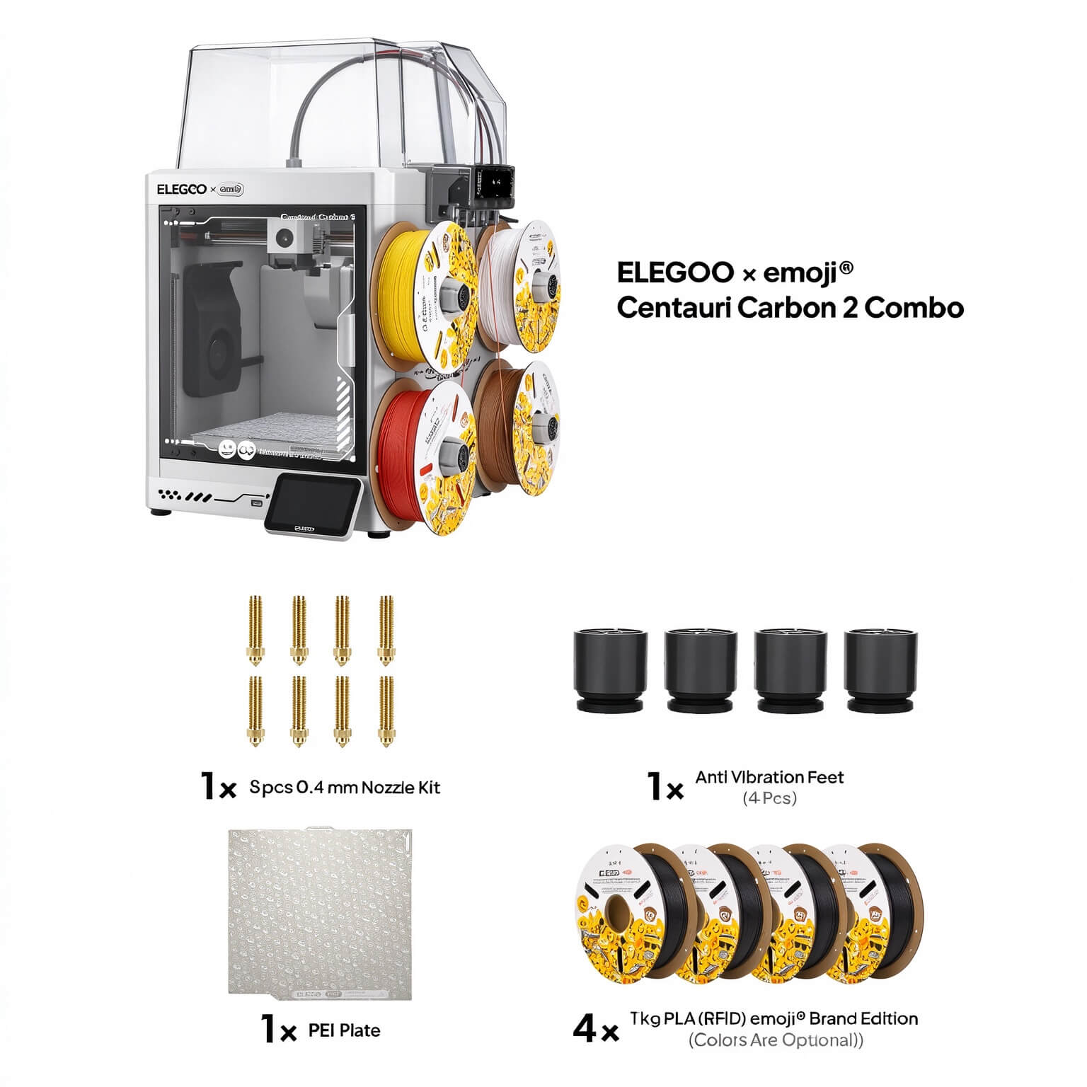 ELEGOO × emoji® Centauri Carbon 2 Combo Frequently Bought Together Bundle