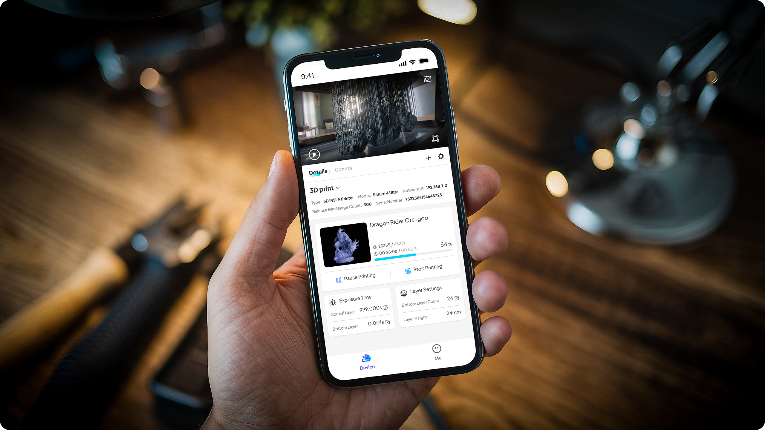 Monitor your prints in real time for complete control and stress-free tracking anytime, anywhere.