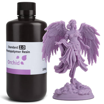 ELEGOO Standard Photopolymer Resin V2.0 1000g Orchid With Model