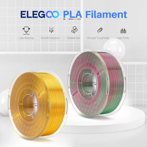 Silk PLA Filament 1.75mm Colored 1KG